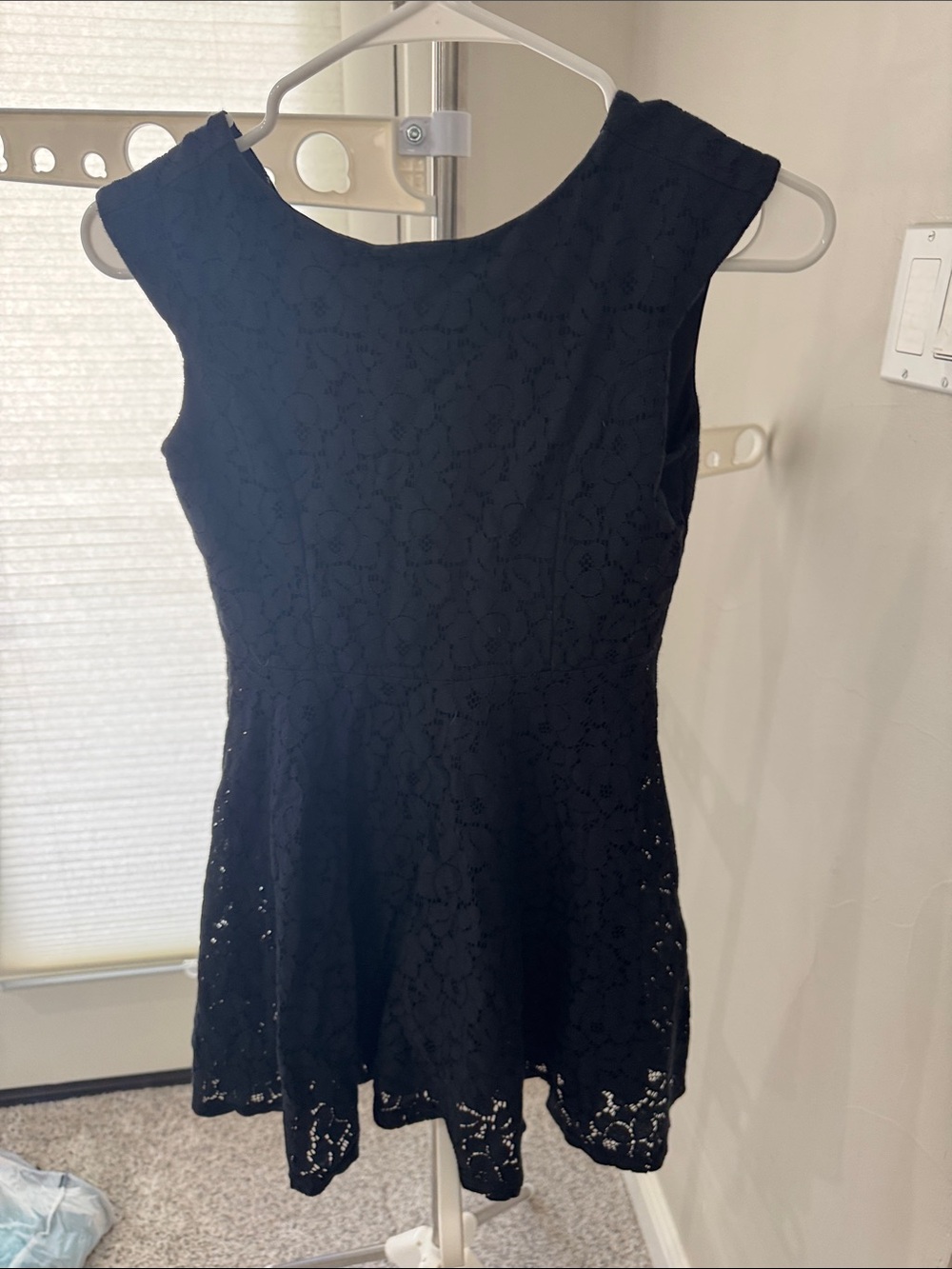 Un Deux Trois Black Lace Girls' Fit-and-Flare Dress
